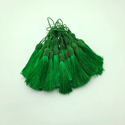 Beatiful 5pcs Hanging Rope African LaceTassels Fringe Sewing Tassel Trim for Fabric DIY Curtain Accessories Decoration - Gree
