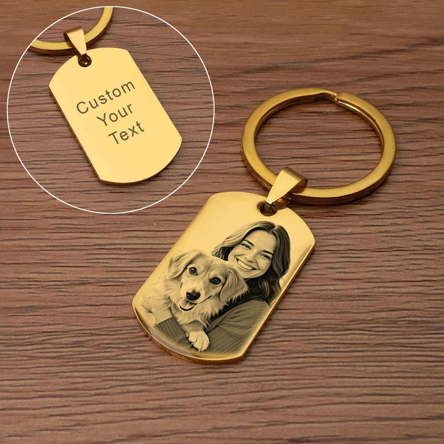 Custom Photo Keychains Couple Souvenir Gifts for Men Unisex Pet Keychains Personalized Keepsakes