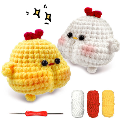 Crochet Kit for Beginners, DIY Animal Crochet Set, Easy Crochet Starter Kit, Step-by-Step Patterns, Fun Craft Project for Kid