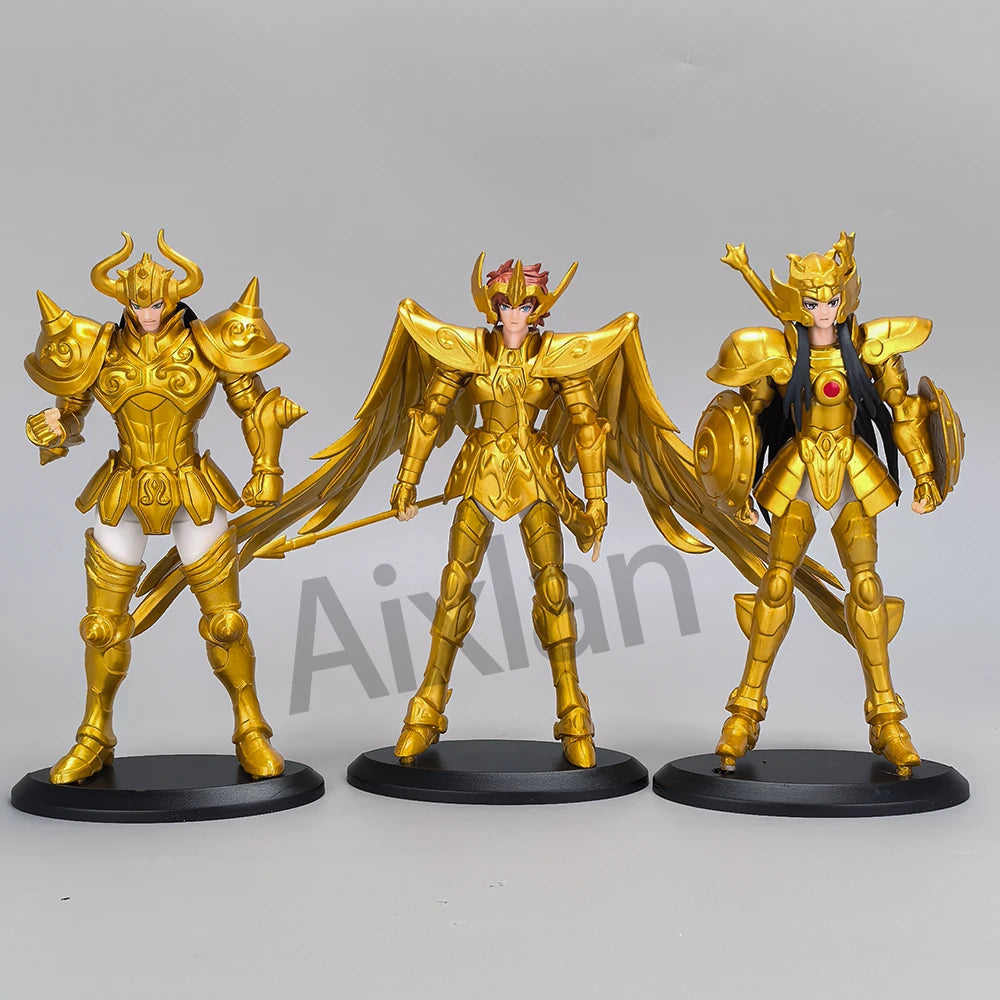 Gold Saint Seiya Figure Saint Sagittarius PVC Action Figure Libra Gemini 18CM Amine Toy Figurine Aixlan