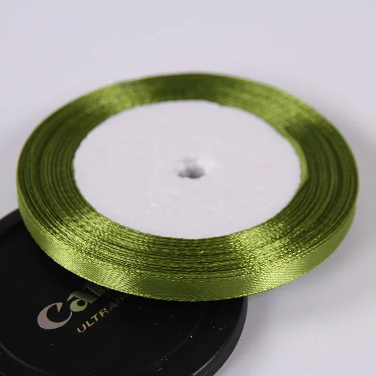 22 Meters/Roll 6mm Silk Satin Ribbons Christmas Halloween Birthday Party Gift Wrapping Ribbons DIY Handmade Crafts Material -