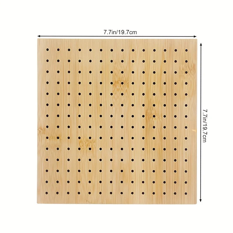 Crochet Block Plate, Block Plate for Crochet Weaving, Bamboo Grid Block Plate for Crochet Projects, Crochet Accessory Gift