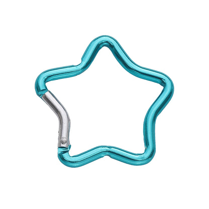 1 Pc Carabiner Rock Aluminum Mountain Buckle Star/Heart/D/Bone Shape Locking Clasp Keychain Multifunction Tools Jewelry Findi