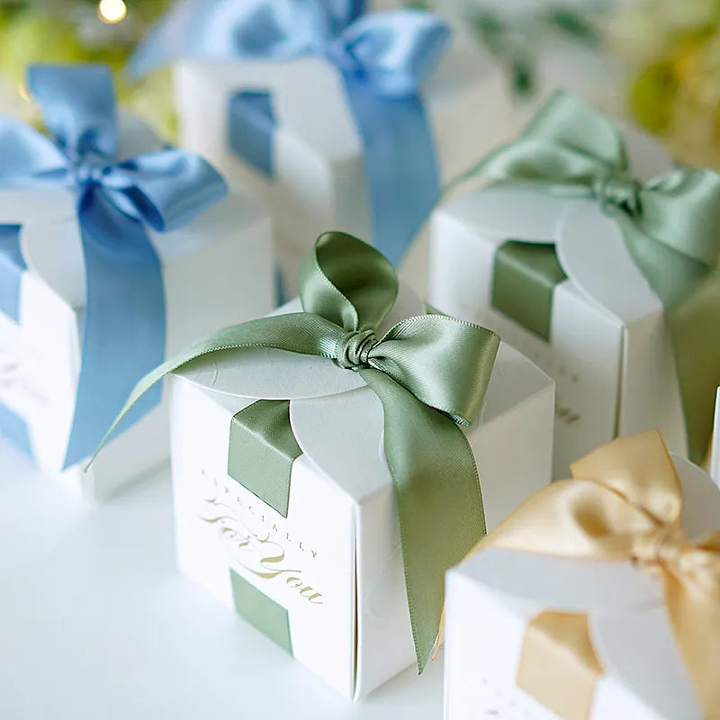 New Wedding Favors Gift Box Souvenirs Gift Box With Ribbon Candy Boxes For Christening Baby Shower Birthday Event Party Suppl