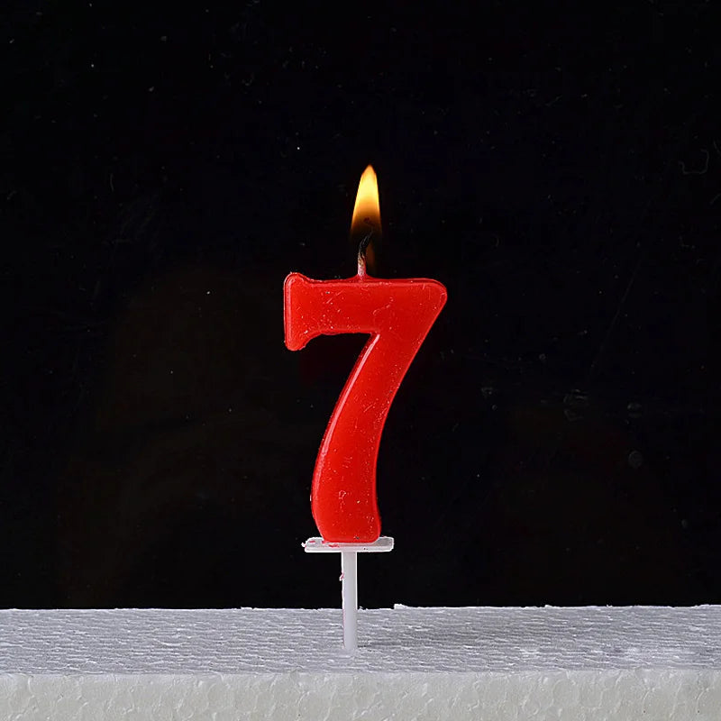 1Pcs Gold Happy Birthday Number Cake Candles 0 1 2 3 4 5 6 7 8 9 Cake Topper Kids Girls Boys Bar Baby Party Supplies Decorati