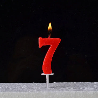 1Pcs Gold Happy Birthday Number Cake Candles 0 1 2 3 4 5 6 7 8 9 Cake Topper Kids Girls Boys Bar Baby Party Supplies Decorati