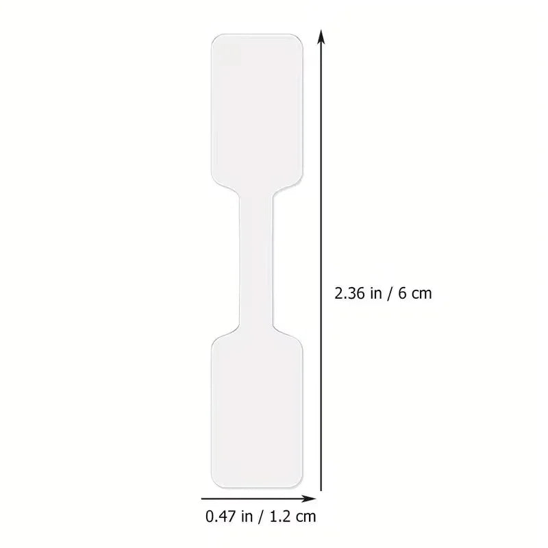 100Pcs White Self-Adhesive Cable Labels Writable Cord Tags for Wire Management Office School Supplies