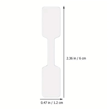 100Pcs White Self-Adhesive Cable Labels Writable Cord Tags for Wire Management Office School Supplies