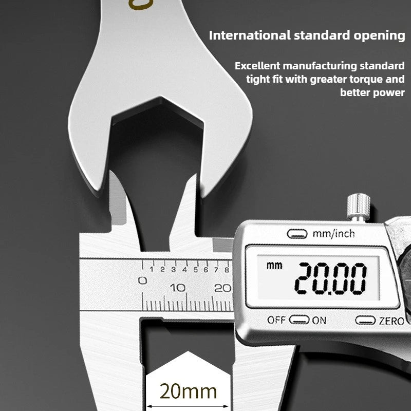 3mm Ultra-thin Wrench Large Open-end Wrench Plum Dual-purpose Wrench 4-27MM Cross-border Thin Section Dual-purpose