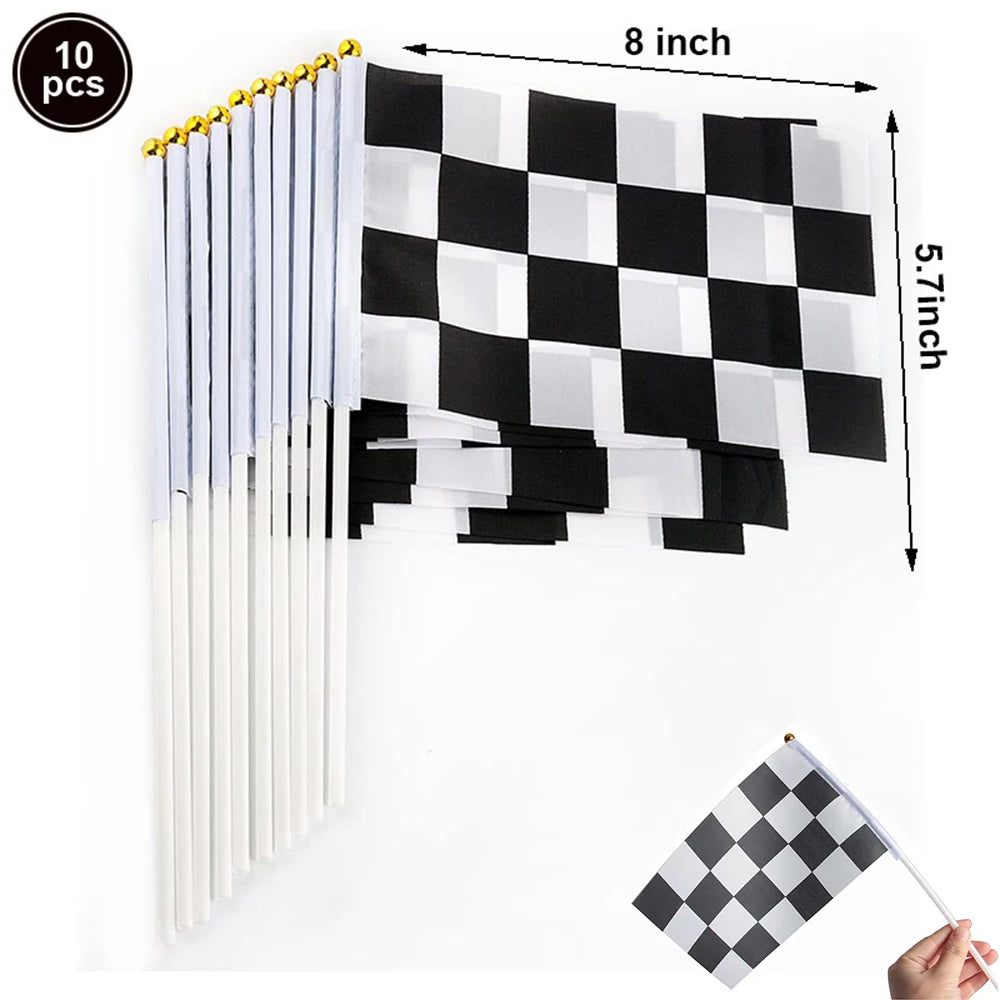 Checkered Race Car Party Black White Checkered Flag Tablecloth Road Tablecloth Racetrack TableCover Racing Birthday Party Dec