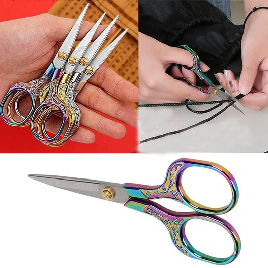 1PC Stainless Steel Vintage Scissors Sewing Fabric Cutter Embroidery Tailor Thread Scissor Tools for Sewing Shears