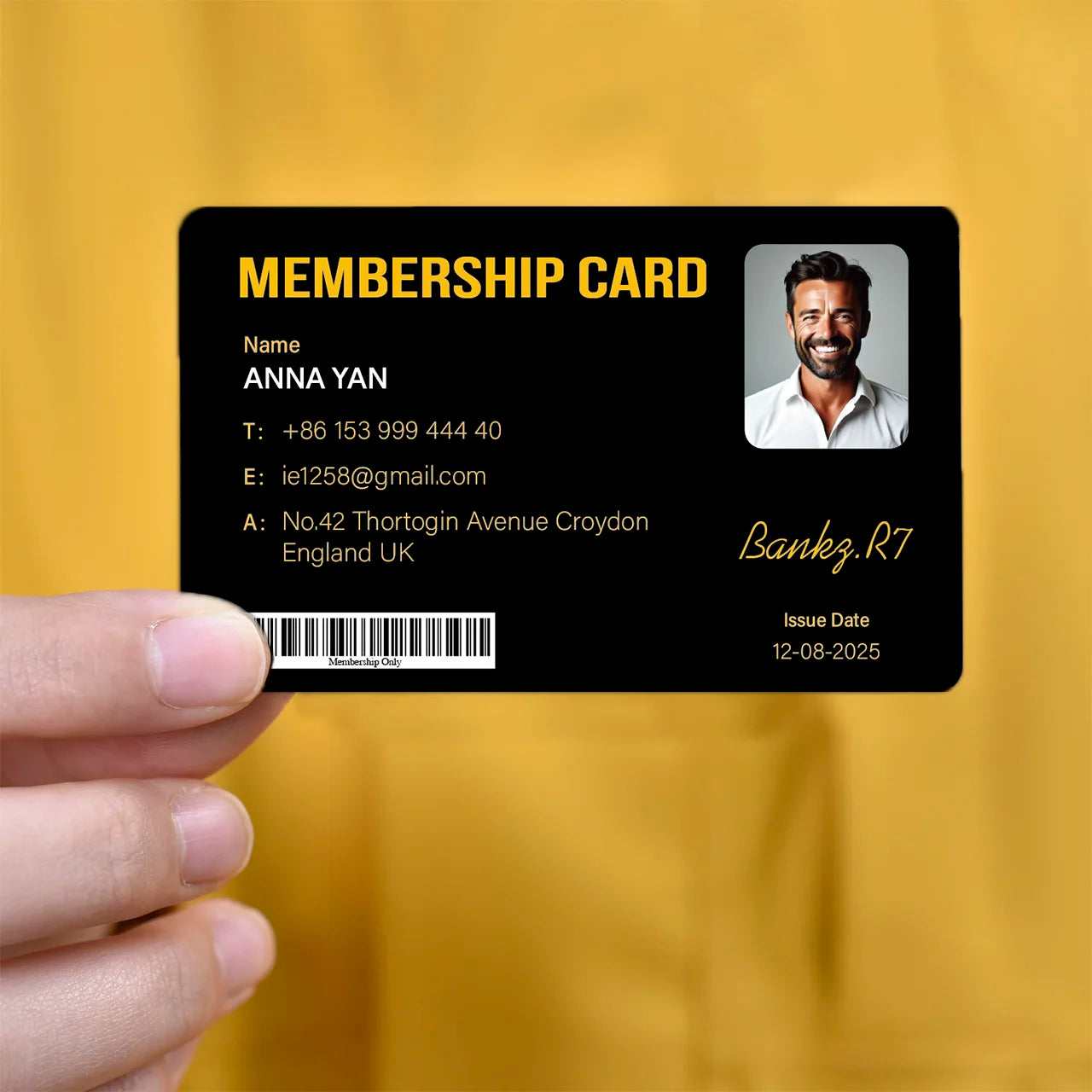 Custom 1 PCS Fan Club Membership Card PVC Plastic VIP Loyalty Card for Influencers Supporters Commemorative Worldwide Shippin