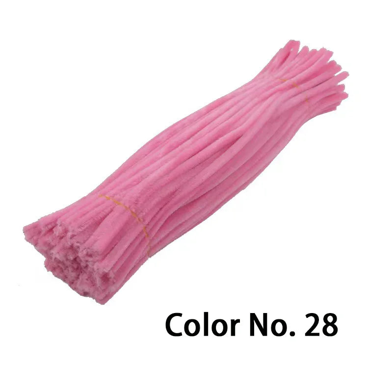 Chenille Stem Pipe Kids DIY Creative Toys Chenille Sticks Cleaners Kindergarten Educational Handmade Material Plush Strips
