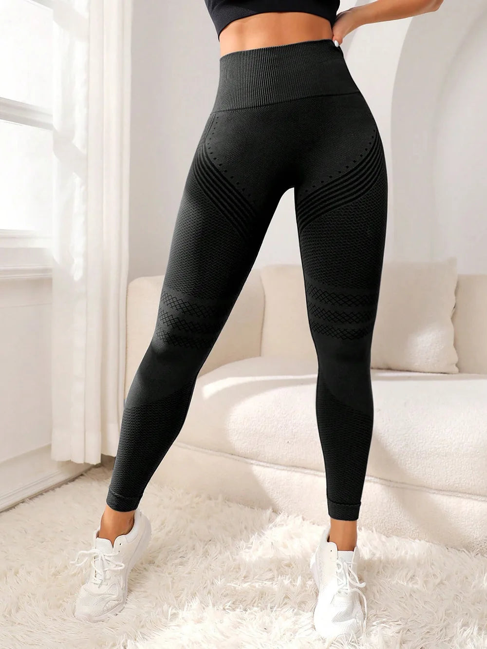 Sports Pants With Sexy Lines Lifting Buttocks Sports Tight Pants Women's High Waisted Elastic Fitness Pants Running Yoga Pant