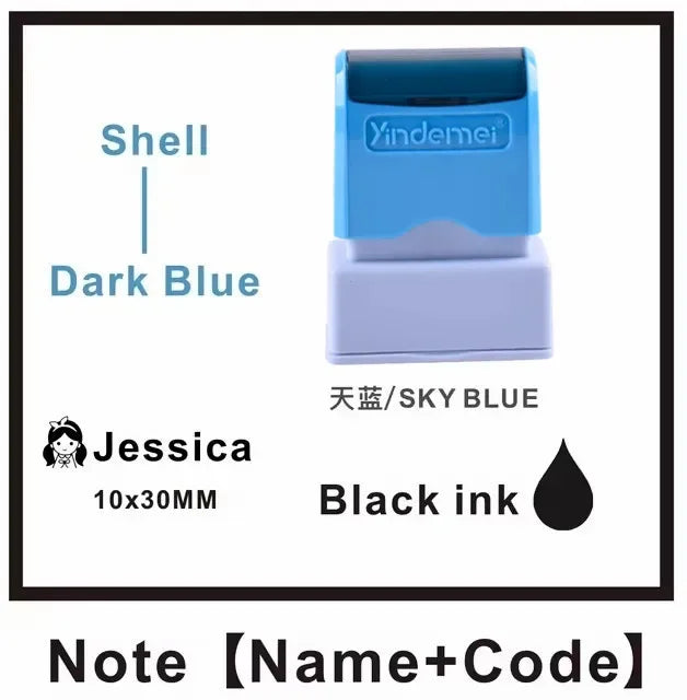 Customized Arabic Hebrew Name Stamp Waterproof Seal Custom Teacher Signature Student Child Cloth Ink Stamp Selfing-inking Sta