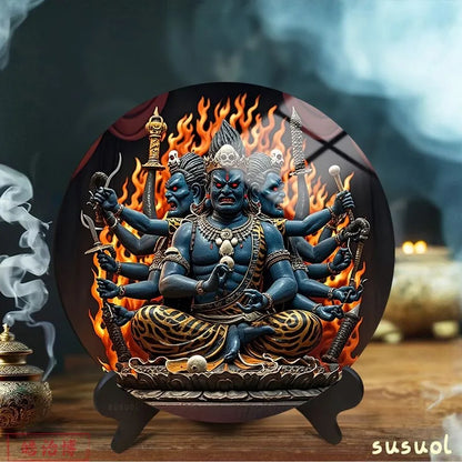 Buddhism buddhist Yamantaka Acalanatha Mandala Mantra Scripture holy display altar family bless temple monk worship