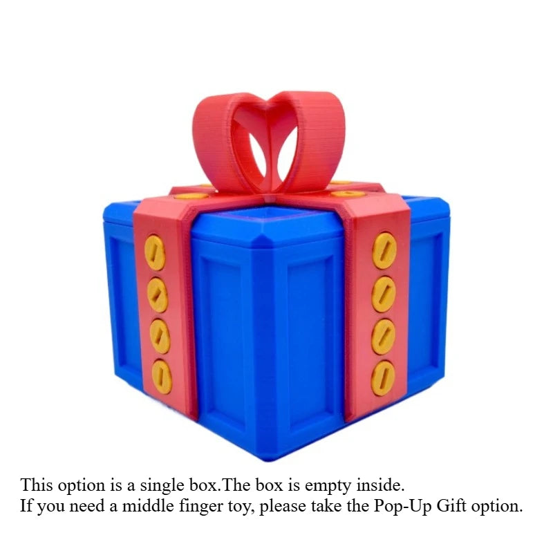 Screw-On Pop-Up Surprise Toys 3d Printer Toys Middle Finger Boxed Pranks Sculptures & Figurines Gift Box Decorations Printed 