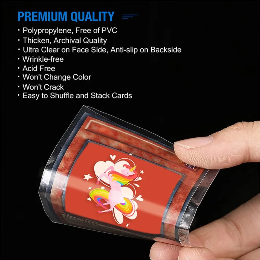 500 Counts Clear Soft Card Sleeves 2.5" x 3.5" Trading collect Sleeve Fit for Standard Baseball Sports MTG Pokemon Game Cards