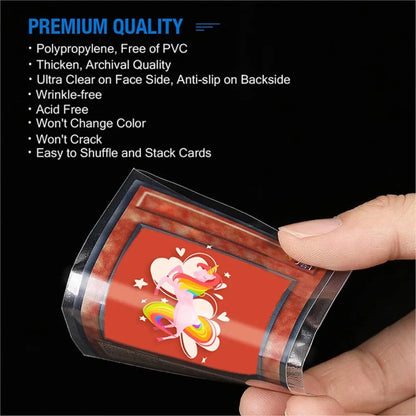 500 Counts Clear Soft Card Sleeves 2.5" x 3.5" Trading collect Sleeve Fit for Standard Baseball Sports MTG Pokemon Game Cards