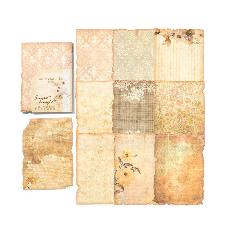 30 Sheets Vintage Journal Scrapbooking Supplies Material Labels paper for Journal notebook Planner hand made Craft Supplies