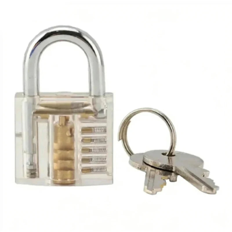 Locksmith Transparent Locks Pick Visible Cutaway Mini Practice View Padlock Hasps Training Skill For Furniture Hardware