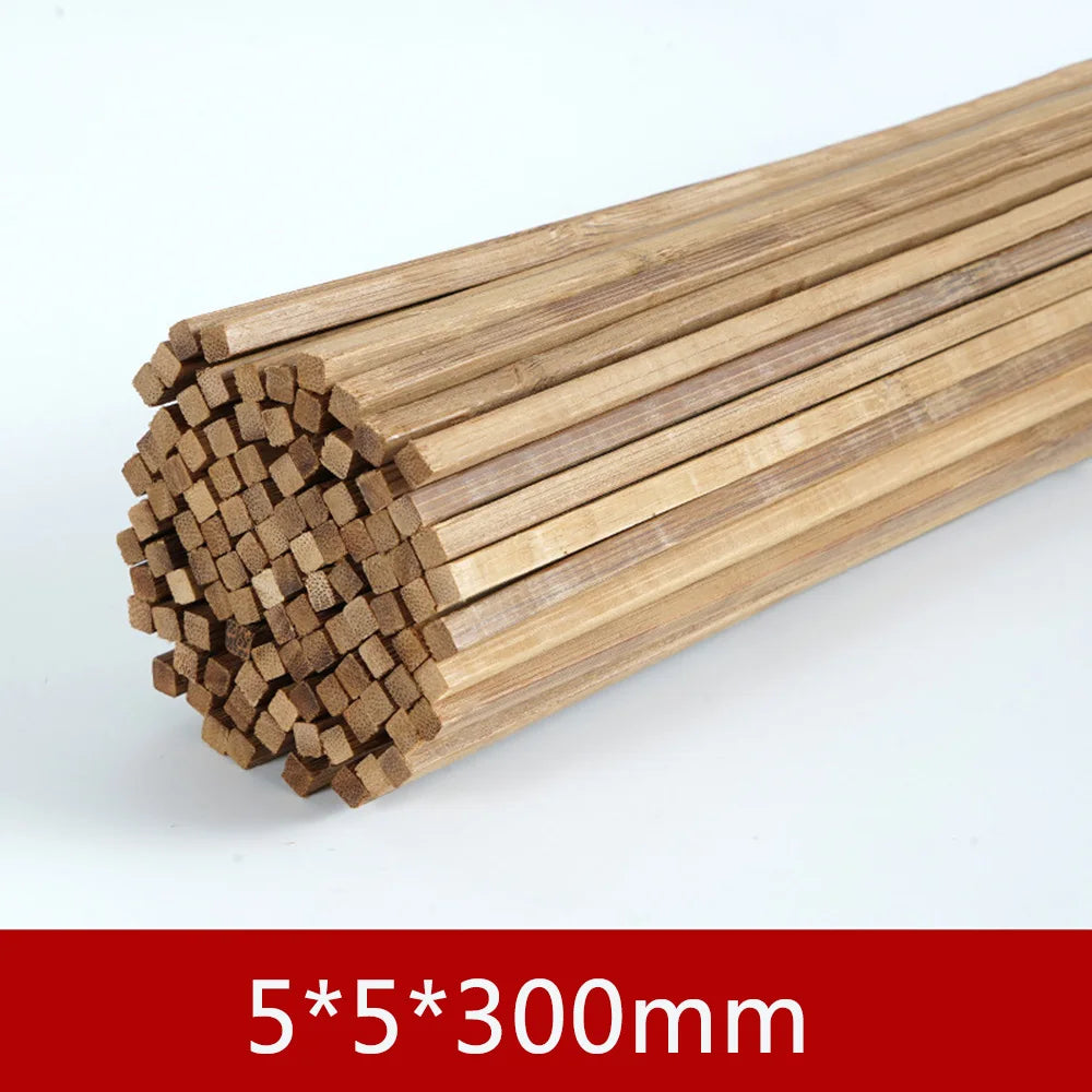 10PCS-100PCS/Lot Bamboo Wood DIY Building Model Material Handmade Craft Furniture Lantern Making Ornaments - 5x5x300 SW84585-