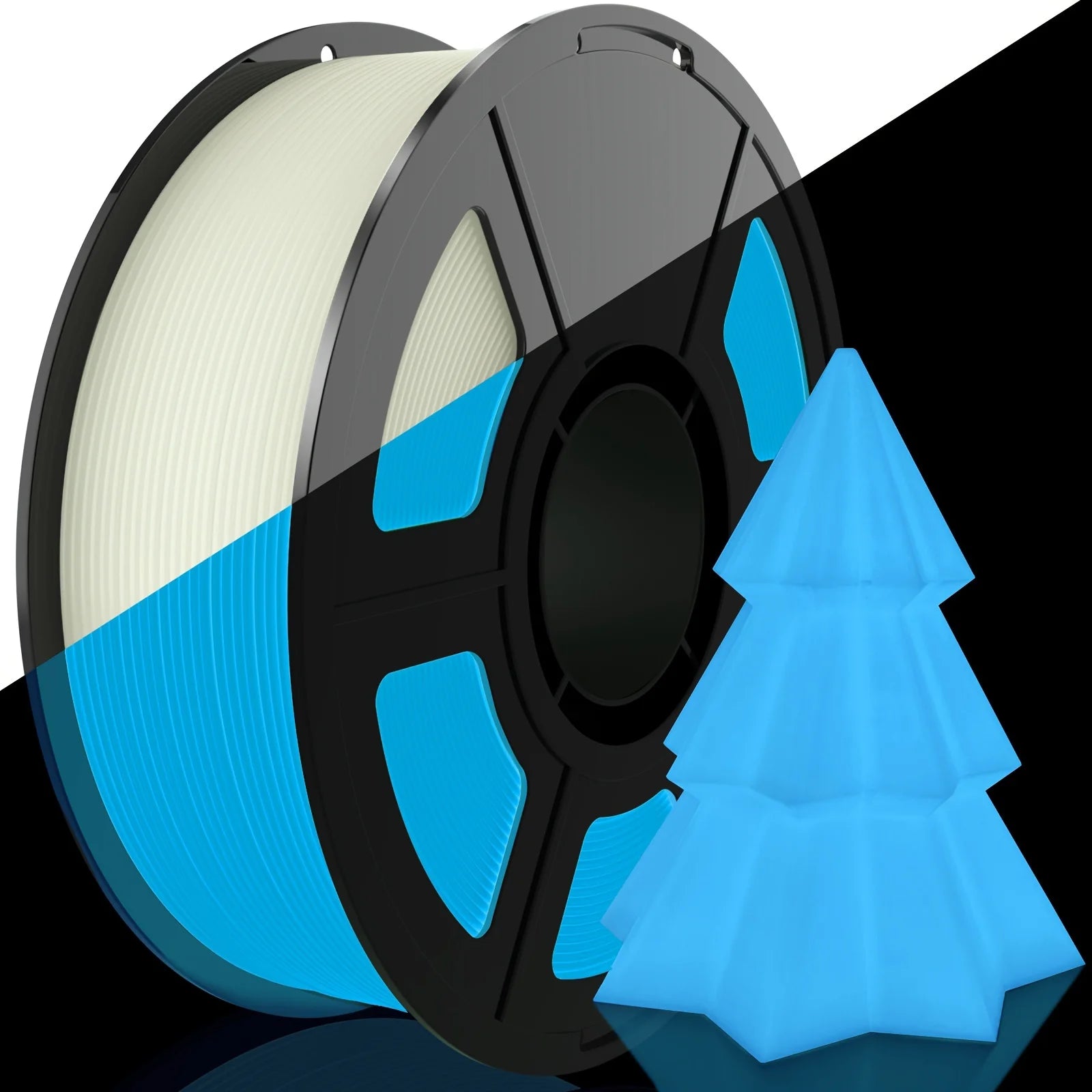 DIY Christmas Gift, 1.75mm PLA Luminous 3D Printer Filament, 200g(0.44L）Spool, Glow in the Dark, for Most FDM Printers - 200g