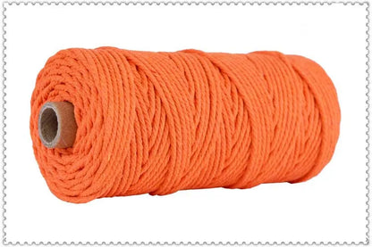 Handmade Boho Decor 4mm 100% Colorful Cotton Cord Rope Thread Twisted Macrame String DIY Home Wedding Decoration Supply 110ya