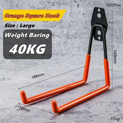 Garage Storage Utility Hooks,Garage Garden Tool Organizer,Hanging Utility Wall Mount Hooks,Heavy Duty Tool Storage Organizer
