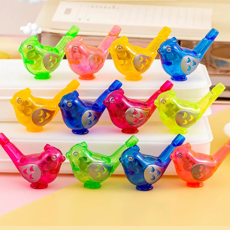 30Pcs Colorful Mini Bird Plastic Water Whistles Noise Maker Toys for Birthday Party Favors School Gift Pinata Fillers - 30Pcs