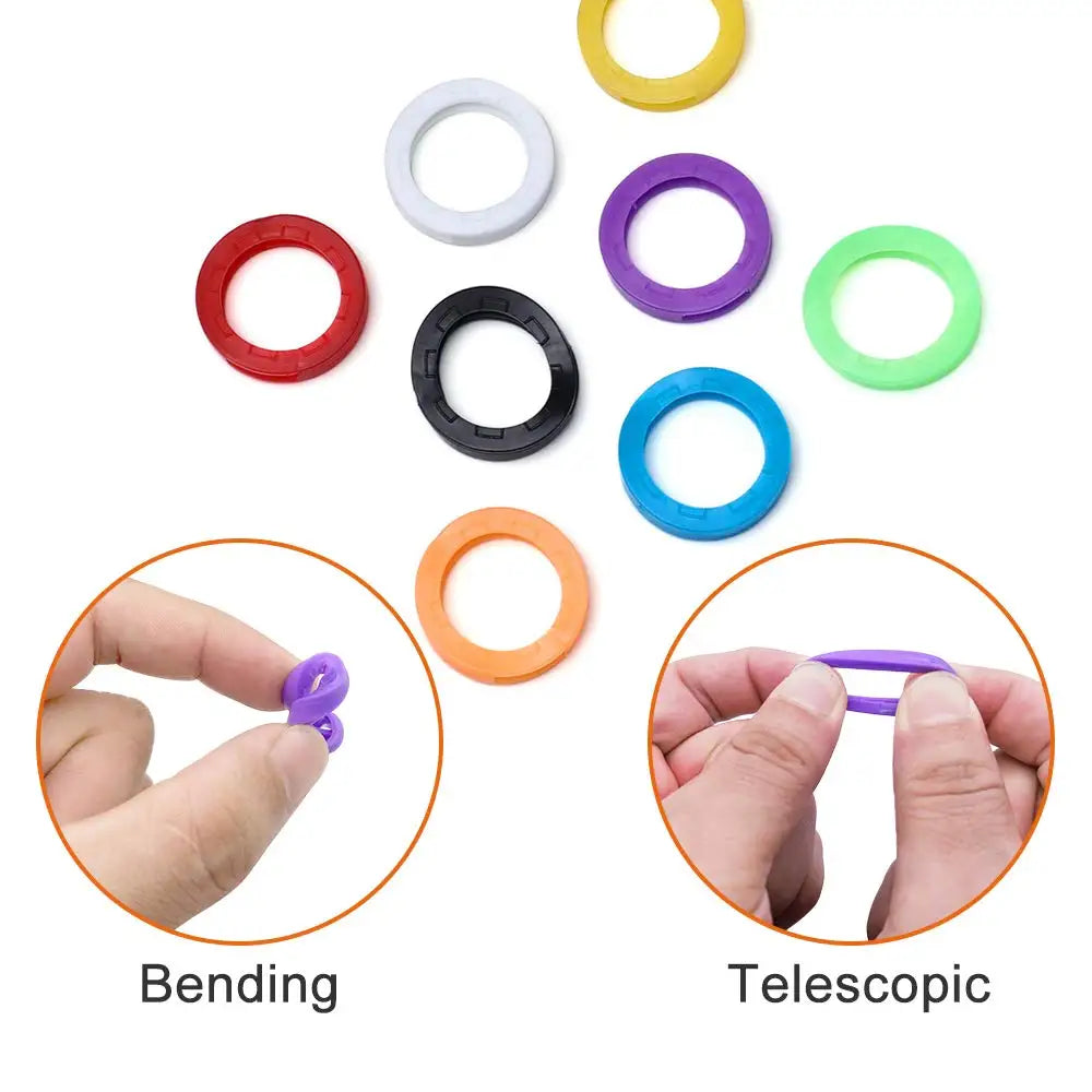 12 Sets of Vintage Key Covers, Multi-color Charming Silicone Key Caps, for Protecting and Organizing Door Keys
