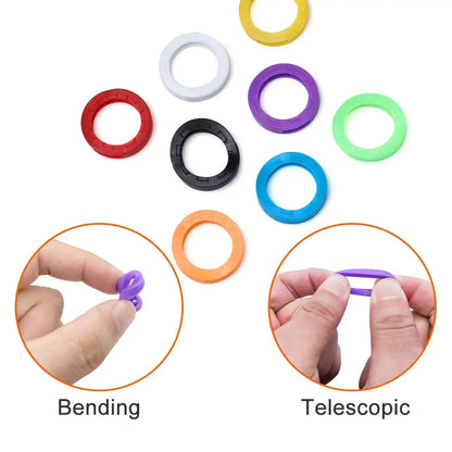 12 Sets of Vintage Key Covers, Multi-color Charming Silicone Key Caps, for Protecting and Organizing Door Keys