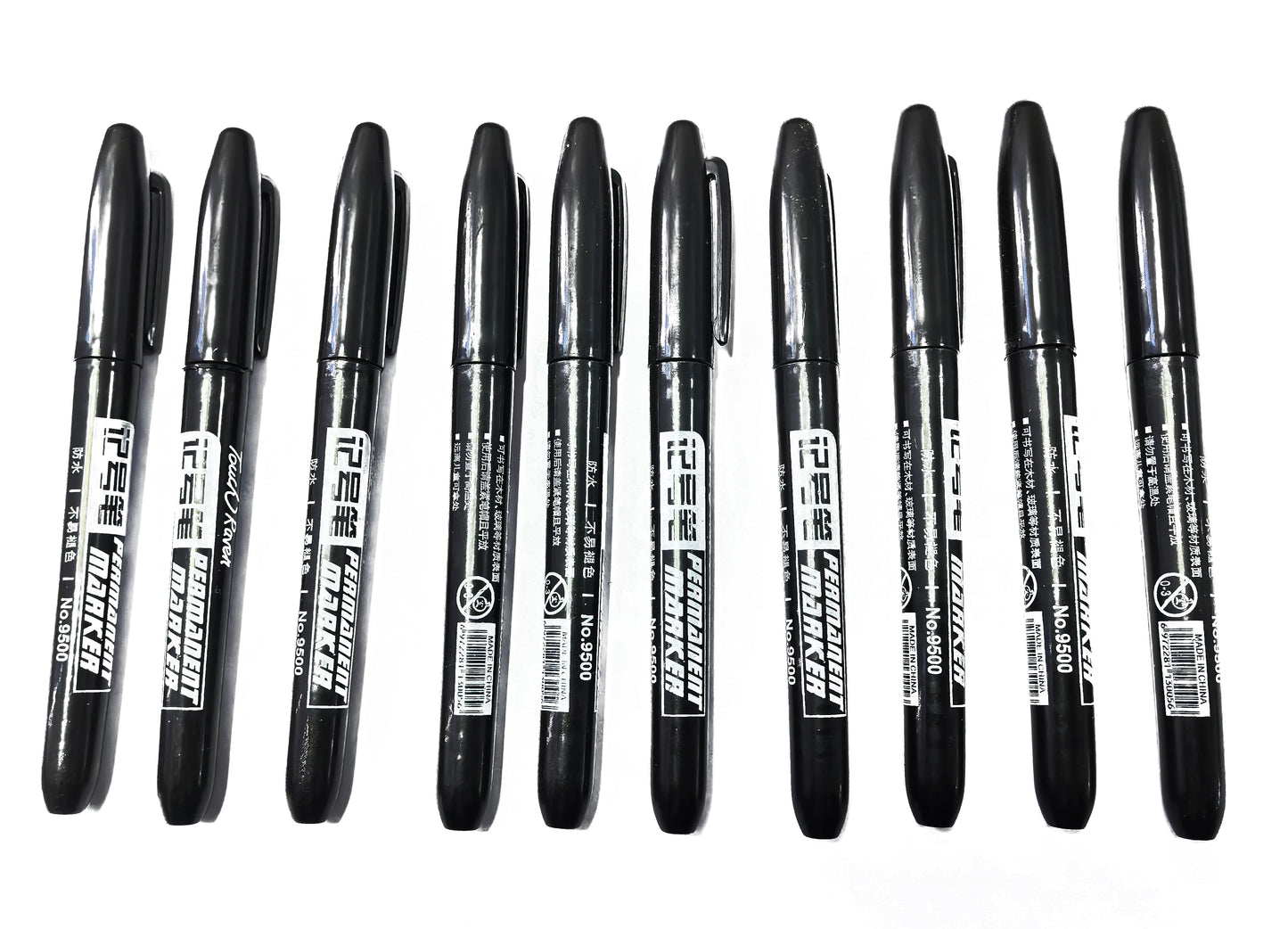 6 PCS Permanent Marker Pen Manga Drawing Markers Black Blue Red Waterproof Ink Sketch Pens Stationery Art School Supplies - 1
