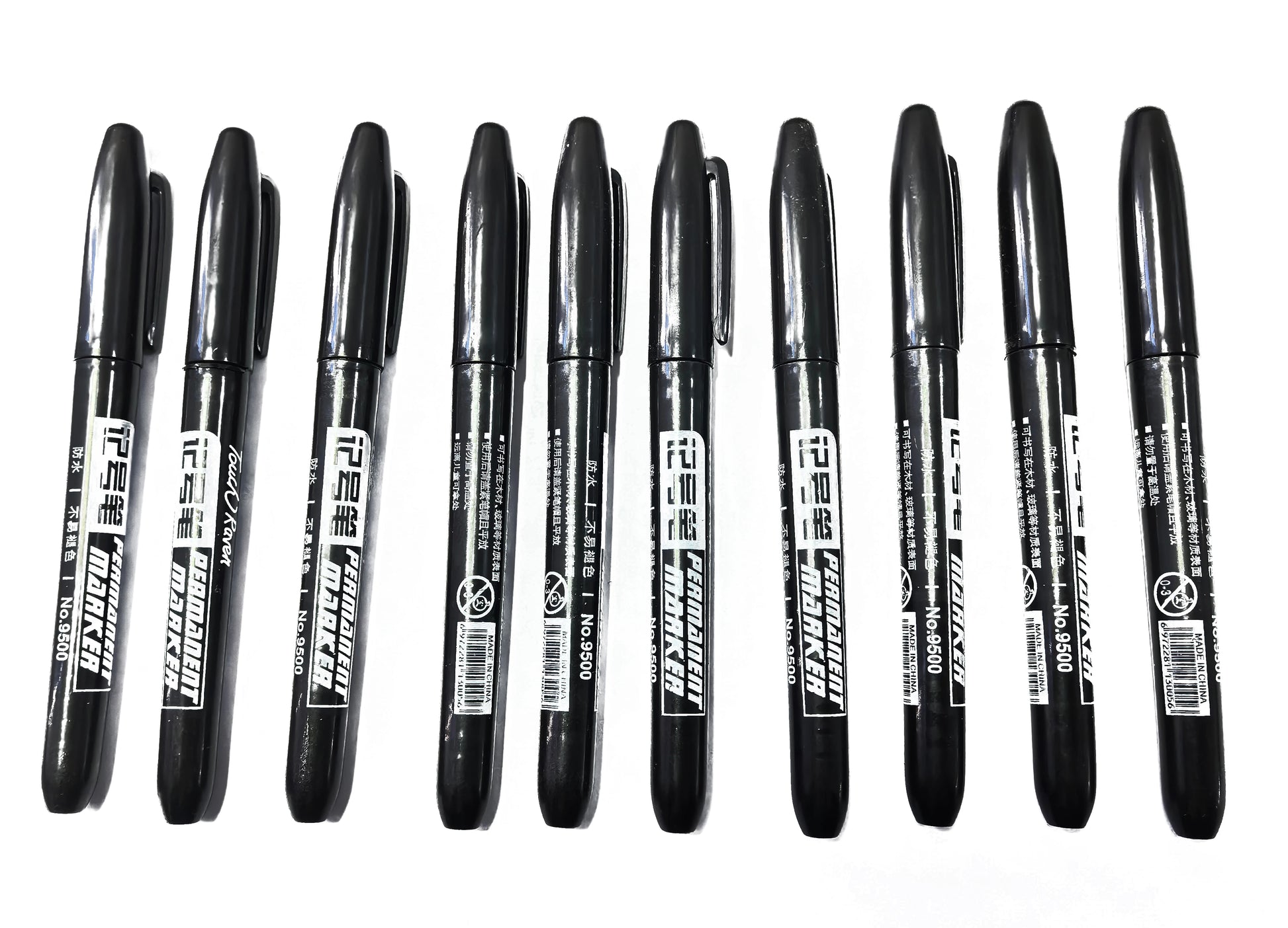 6 PCS Permanent Marker Pen Manga Drawing Markers Black Blue Red Waterproof Ink Sketch Pens Stationery Art School Supplies - 1