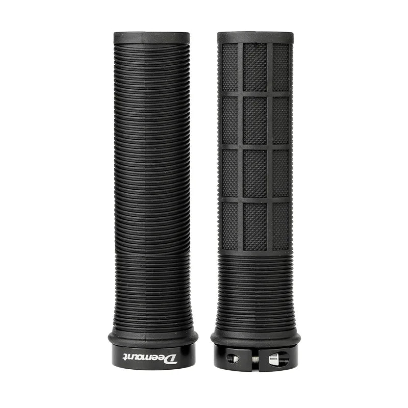 TPR Bicycle Grips Integrated Bike Handlebar Grips Aluminum Alloy Lock On Bicycle Handles Non-slip MTB Cuffs Mountain Bike Par