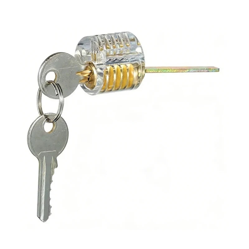 Locksmith Transparent Locks Pick Visible Cutaway Mini Practice View Padlock Hasps Training Skill For Furniture Hardware