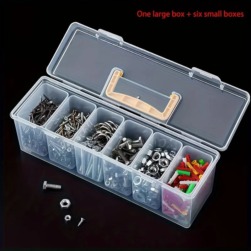 1/7pcs Tool Parts Storage Box Set Multi-Compartment Tool Organizer,Sorting Box for Screws,Wrenches,Hardware Accessories,and T