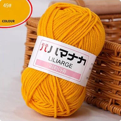 DIY Baby Milk Sweet Soft Cotton Knitting Wool Yarn Thick Fiber Velvet Yarn Hand Knitting Wool Crochet Yarn for DIY Sweater - 