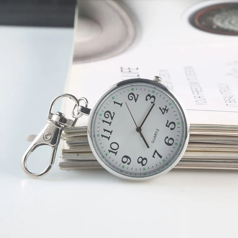 New Tiny Cute Quartz Pocket Watch with Keyring Men Women Quartz Watch for Nurses Doctors Students Minimalist Watches Child Gi