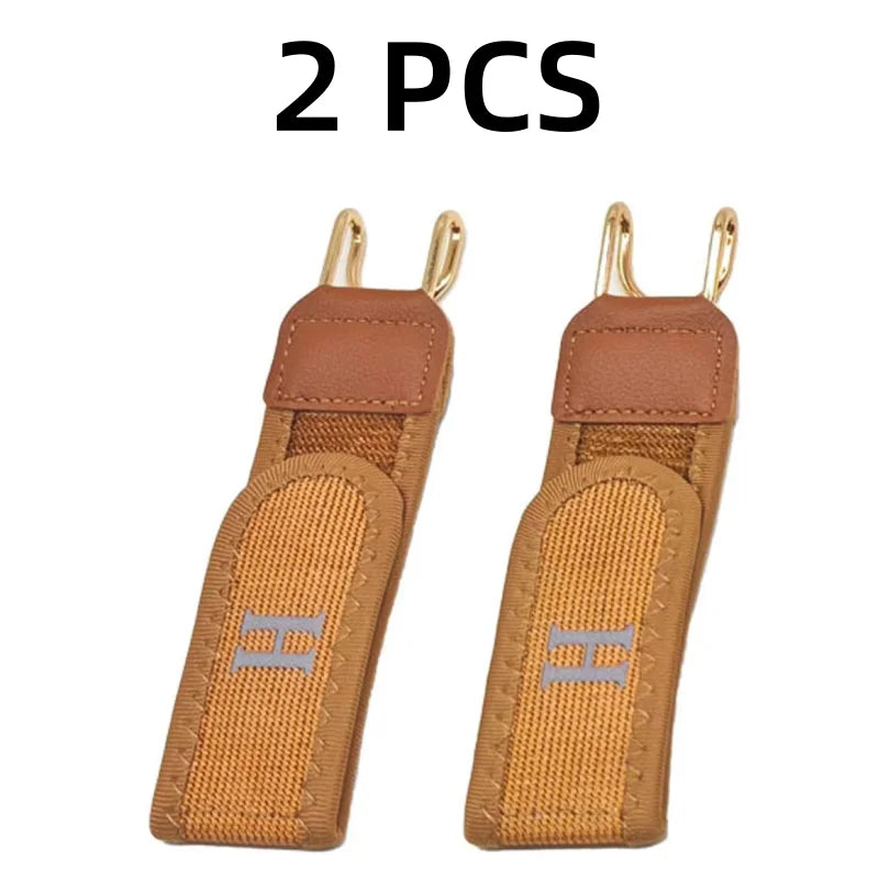 2Pcs Adjustable Buckleless Belt Hook Elastic Velcro Waist Buckle Waist Belt For Men‘s Gift Casual Belt With Buckle - 2PCS Bro