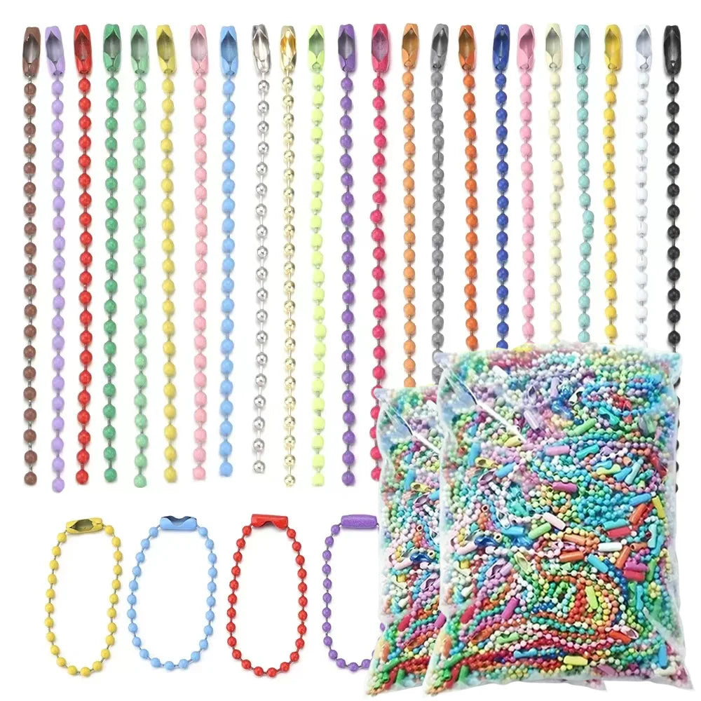 100PCS 12cm Bead Chains Fits Key Chain/Dolls/Label Hand Tag Connector For DIY Bracelet Necklace Jewelry Making Accessoris