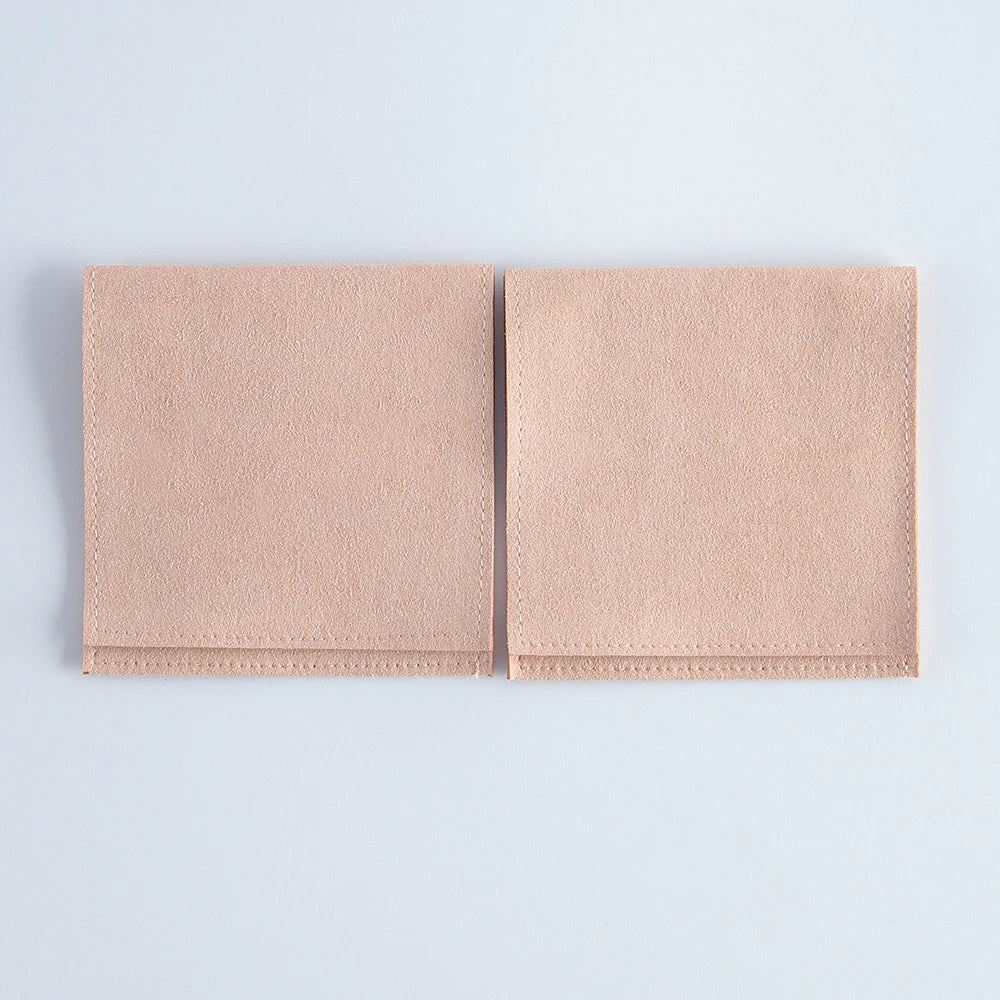 10pcs Velvet Jewelry Packaging Pouches Chic Wedding Favor Bags Cream Microfiber Cosmetic Bags Product Package Wedding Gift Ba