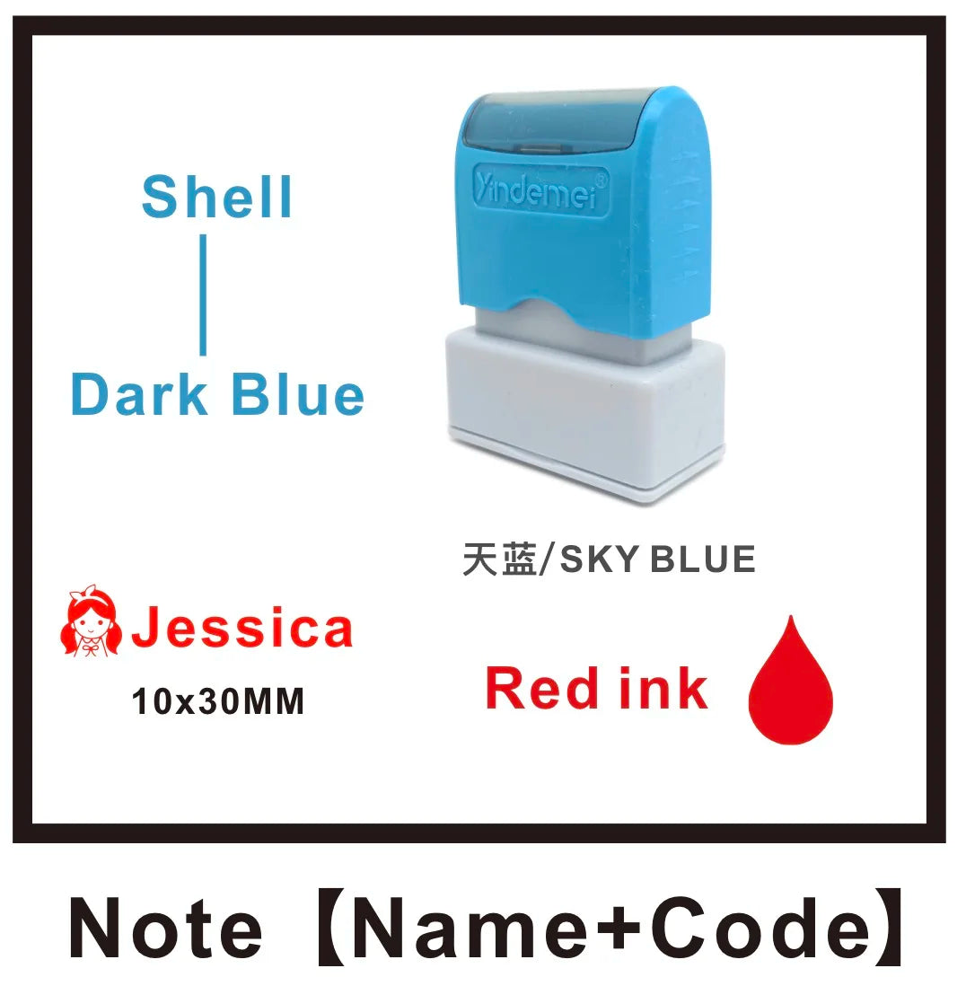 Custom Teacher Name Ink Stamp Signature Calligraphy Selfing-Inking Personalized Letter Stamp For School Student