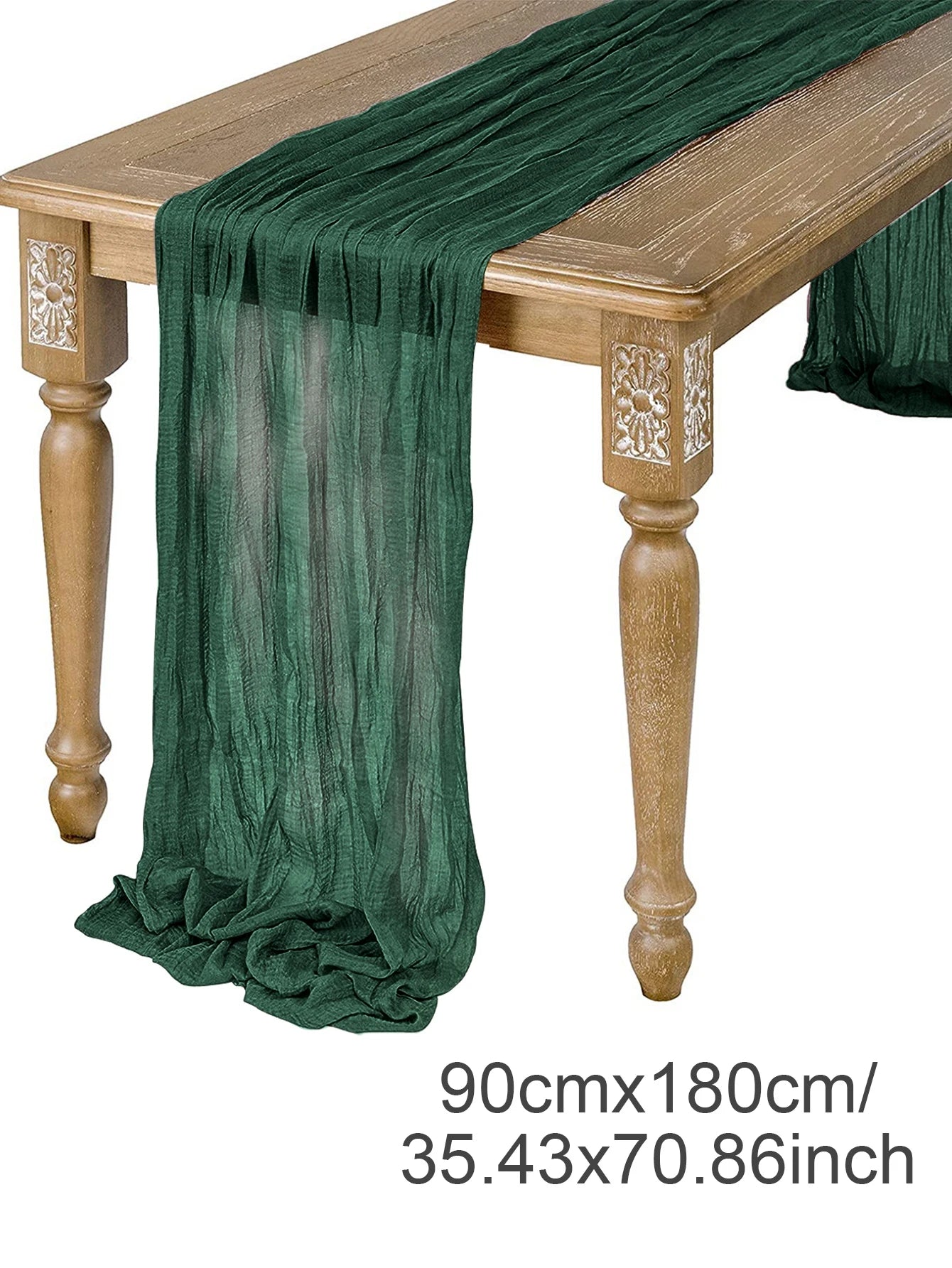 Semi-Sheer Gauze Table Runner Sage Cheesecloth Table Setting Dining Vintage Wedding Party Christmas Banquets Arches Cake Deco