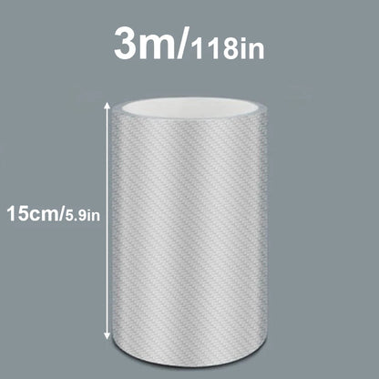 3/5/10M Transparent Carbon Fiber Car Threshold Portector Moulding Strip Trim Bumper Strip Clear Wear Surface Tapes DIY Film T