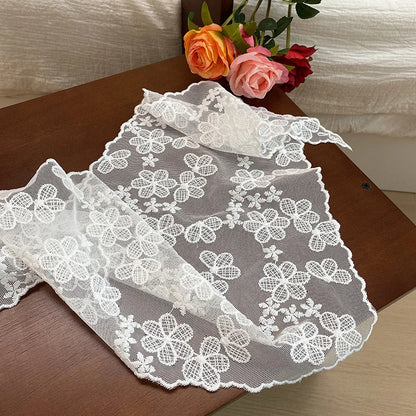 New Triangle Short Skirt Half Skirt Butt Curtain Skirt Lace Trim Small Apron Knitting Lace Stacked Ins Korean Women Headscarf