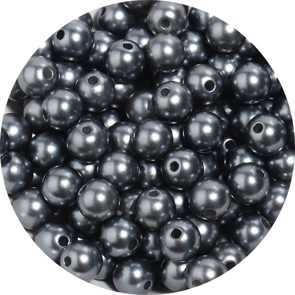50-1000pcs/Lot Round ABS Imitation Pearl Beads Loose Beads Plastic Acrylic Spacer Bead For Jewelry Making Diy Bracelet Neckla