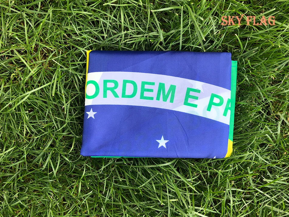 SKY FLAG Large Brazil Flag 60x90cm 90x150cm Hanging Polyester Digital Print Brasil Brazilian Banner Flag for Celebration