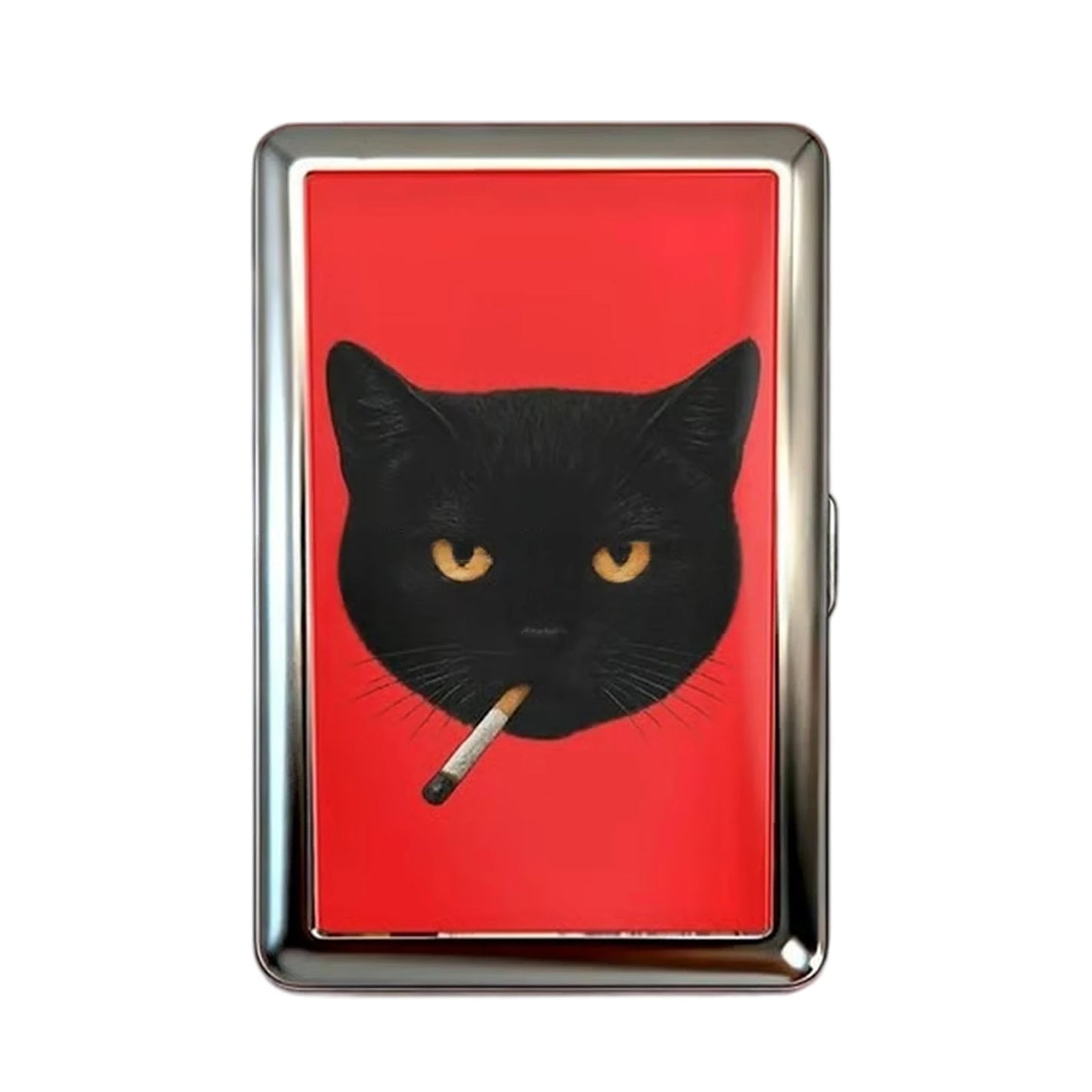 Vintage Style Metal Cigarette Carrying Case Art Deco Design Versatile Card & Cash Case Easy Snap Gift Idea for for Women and 