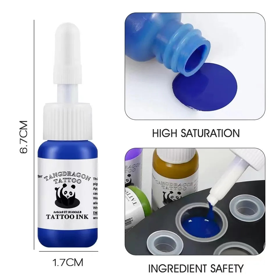 6/8/10 color ，Professional tattoo ink set, tattoo consumables, long lasting, painting, body art supplies